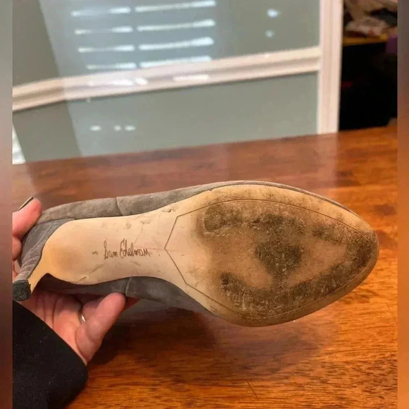 Sam Edelman gray suede pointed toe booties size 8 - Picture 7 of 12